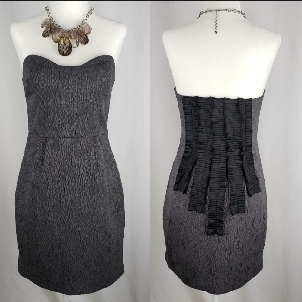 Bcbgeneration Pleated Ruffle Strapless Mini Dress - image 1